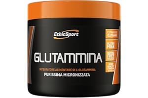 EthicSport - Glutammina - Confezione da 300 gr - Integratore alimentare di L- Glutammina, è suggerita nella fase di recupero dopo un intenso lavoro muscolare