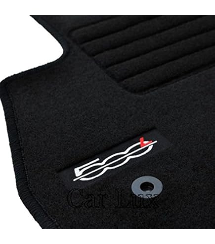 MTM PRO-4904 Alfombrillas Para Fiat 500X 2015 , A Medida En Terciopelo De Nylon, Bordes De Similcuero Y Pespunte Dobles Cromada