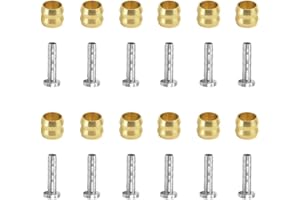 YunBey 12 Set Olive et Insert de Connexion pour Shimano BH90, Kit de Réduction pour Durite de Frein Hydraulique pour MTB