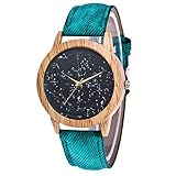 YRWQV-Uhr-Frauen-analoge Quarz-Uhr-Armbanduhr-Damen-beiläufige Uhr, D