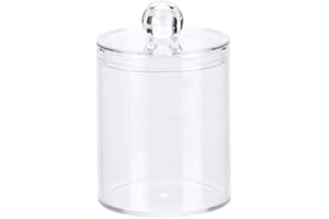 CUQUE Cotton Bud Holder, Bathroom Accessory, Cotton Pad Holder Dust-Proof Cotton Bud Holder Waterproof Lightweight Cotton Swab Organizer Cotton Bud Dispenser for Cotton Ball Swab Pad Cotton Pad Holder