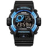 Blisfille Herren Armbanduhr Vintage Wasserdicht Herrenuhr Multifunktional Blau Outdoor Sportuhr Armbanduhr Automatikuhr