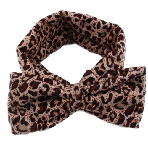Samidy Kids Toddlers Infant Cute Leopard Elastic Bowknot Headband