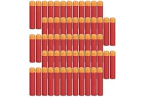 YAAVAAW 60 Pièces Fléchettes Nerf Grand 9.5cm,Mousse Recharge de Fléchettes Rouge,Darts en Mousse Munitions pour Pistolets Nerf Blaster Pistolet Jouet Enfants,Accessoires Convient N-Strike Elite Mega Série