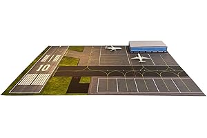 AeroClix AMS Airport Paper Mat with Runway 1/400 & 1/500 includes 'build your own 3D terminal'