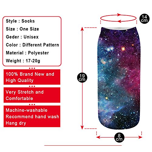 Preisvergleich Produktbild Honestyi Nette beiläufige Baumwollsocken 3D Druck Medium Socken Sportsocken Digitaldrucksocken