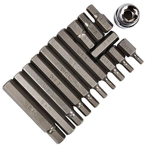 11 tlg Ratsche Bitsatz Spline Vielzahn Bitset Steckschlüsselsatz | B4 - 3