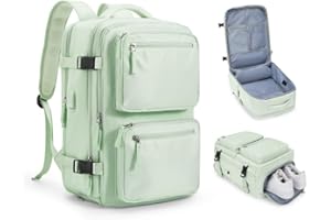 wassdins Mochila Viaje Cabina Avion 40x20x30 Mujer Hombre, Maletas de Viaje Cabina Mochila Viaje Cabina Avion 40x20x25 Ryanair Impermeable Travel Backpack