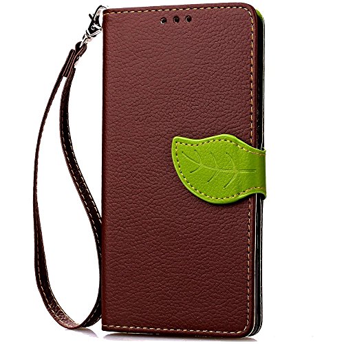 Samsung Galaxy A5 2016 Hülle,Schutzhülle,Galaxy A5 Handyhülle Schutzhülle,Yica Leder Wallet Tasche Brieftasche Schutzhülle, Blumen Muster PU Lederhülle Flip Hülle Case für Samsung Galaxy A5 2016 (Braun) - 2