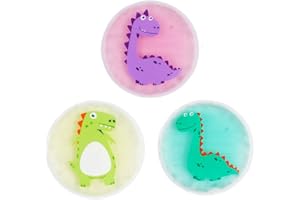 Hilph Zimny kompres dla dzieci, 3 opakowania na lód dla dzieci, wielokrotnego użytku, dla dzieci, ulga w bólu, plastry dla dzieci, obrzęk, siniaki, gorączka, 11,5 cm