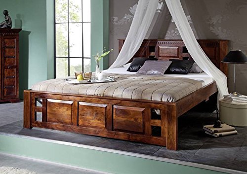 Kolonialmöbel Bett 160x200 Akazie massiv Möbel OXFORD CLASSIC #252