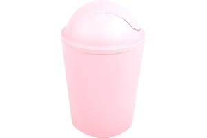 MSV - Pattumiera AKO 5,5 l con Coperchio Ribaltabile Rosa Pastello, 5,5 l