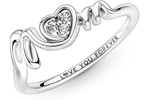 PANDORA Moments - Anello Mom in argento sterling, con pietre di zirconia cubica incolori