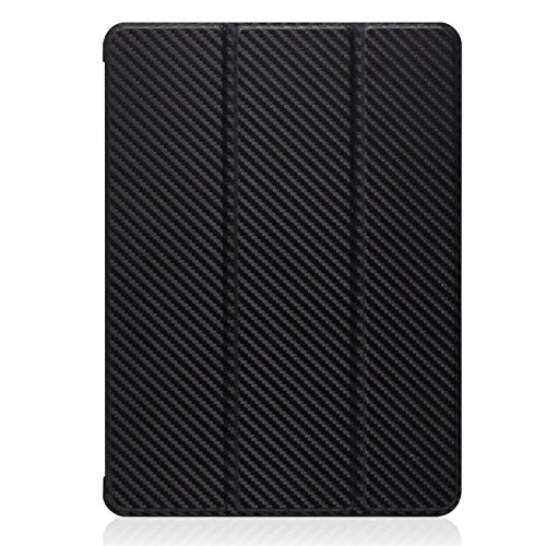 iPad 9.7 Zoll Case Hülle 2017 – KHOMO Schwarzes Kohlefaser Gehäuse mit Doppeltem Schutz Ultra Dunn und Super Leicht Smart Cover Schutzhülle Nur für 2017 Version Neue Apple iPad 9.7 – Carbon Fiber - 6