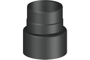 FERRO LUX Ofenrohr-Übergangselement Reduzierung von Ø 180 auf Ø 150 mm, schwarz