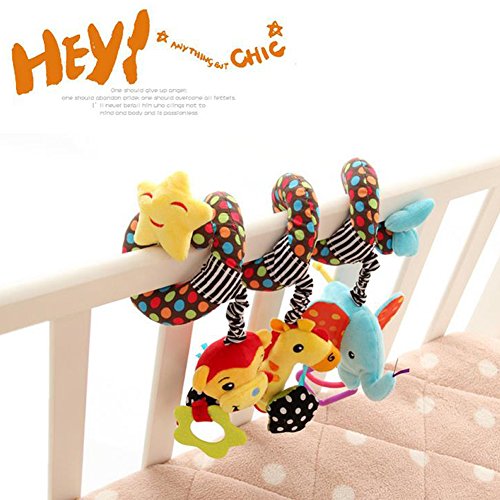 E Support™ Cute Spiral Activity Stroller Car Seat Cot Babyplay Travel Toys Baby Rattles Toy