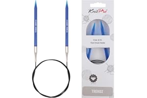 KnitPro KP51148 Aiguilles Circulaires Fixes Bois Multicolore 120 cm x 6,50 mm