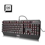 ROTER SCHALTER: Red Switches verhalten sich linear, schnell, präzise und brauchen weniger Betätigungskraft - optimal für Spieler, die Tasten in schneller Abfolge zwei- oder dreimal drücken. Durch den sanften Druckpunkt sind die Switches spürbar leiser. Ihre Hand wird nich so schnell müde als bei den Blacks. Geeignet für Gamer und schwerkräftige Schreibkräfte. Durch die Anti-Ghosting-Gaming-Matrix behalten Sie beim gleichzeitigen Drücken von mehreren Gaming-Tasten immer die Kontrolle.