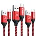 Produktbild USB Typ C Kabel, KAIBO [3 Stück 2m] Nylon USB C Ladekabel und Datenkabel Typ C Schnellladekabel für Samsung Galaxy S9 S8 A5(2017), Huawei P20 P10 Mate20, OnePlus 6T, Moto G6, Honor, Xiaomi, LG, Sony