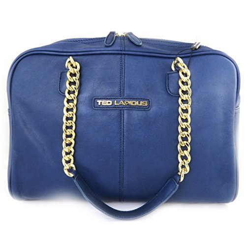 Preisvergleich Produktbild Ledertasche 'Ted Lapidus'königsblau.
