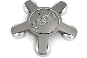 Audi 8X0601165 kołpaki ozdobne (1 sztuka) kołpaki do felg aluminiowych, zaślepka piasty do felg, kolor szary