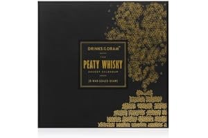 Peaty Whisky Advent Calendar 2025 | Drinks by the Dram | 25 x 30ml Smoky Drams | Featuring Top Producers and Brands