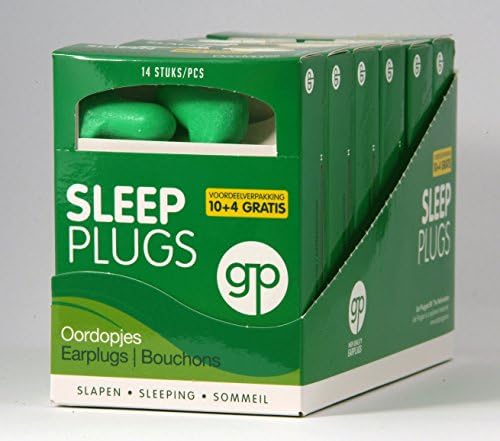 Get Plugged Sleep Plugs: 4 + 2 Free Packs of 3 pairs of earplugs for sleeping, resting or studying. Very high damping factor for maximum peace of mind. Made of hearing protection stopper foam.