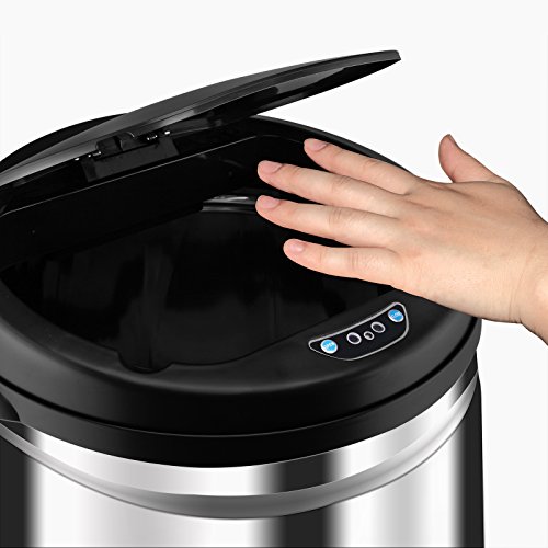 Abfalleimer / Mülleimer, automatisch, mit Bewegungssensor, Edelstahl, 56 l - 6