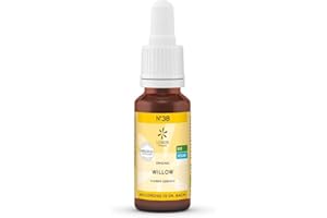 Lemon Pharma Fleurs de Bach N°38 Saule Flacon en Verre Ambré avec Pipette Compte-Goutte Bio 20 ml