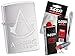 Produktbild Zippo Assassins Creed Chrome Brushed mit Zippo Zubehör Auswahl und L.B Chrome Stabfeuerzeug (mit Zubehör B)