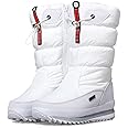 CHRNDXEE Snow Boots, Womens Ankle Wellies, Thermal Lining Winter Thick Water Proof Anti-Slip Hiking Rain Booties, Flat Grip Sole Classic Short Boots, for Outdoor Trekking Walking Ski,White,42 EU