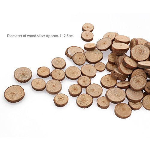 ROSENICE 100 Stück Holzscheiben DIY Geburtstag Hochzeit Dekoration Confetti Konfetti 1.5-3CM - 2