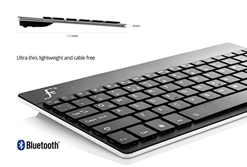 ForeFront Cases® Neue drahtlose Bluetooth Tastatur mit universeller Kompatibilität – Apple iPad Air, Mini, Mini Retina, iPad 2, iPad 3, Samsung Galaxy Tab PRO 7.0, Tab PRO 8.0, Tab PRO 10.1, Tab 4 7.0, Tab 4 8.0, Tab 4 10.1, Tab PRO 8.4, Tab PRO 10.1, Google Nexus 7 – Vollständiges QWERTZ-Layout und eingebauter, wiederaufladbarer Akku Keyboard inkl. Eingabestift - 2