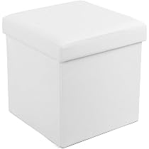 SONGMICS Cassapanca, Pouf Contenitore, Poggiapiedi 40 X 110 X 39 Cm, Ottomano Con Gambe In Legno, Regge Fino A 300 Kg, Per Soggiorno, Camera Da Letto, Dormitorio, Bianco Crema LSF089W01 - 9