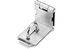 DUISOAD FUJIE Angulo Recto Candado Cierre de Puerta Acero Inoxidable Hebilla de la Puerta Candado Grapas, Plata - ZS0928-1