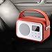 Produktbild DD Bluetooth-Lautsprecher Wecker Computer Telefonkarte, Kleine Audio-Subwoofer Ältere Radio , Orange,orange