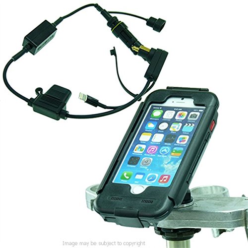 Waterproof Yoke 10 Nut High power Hella / DIN Honda Motorcycle Mount Bundle with Tigra Case for iPhone 6S (4.7)