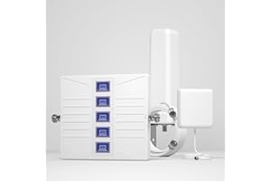 LINSINAL Amplificador de Cobertura Móvil y Señal Móvil Rural, Amplificador 4G/3G LTE para Casa hasta 250 m² - Repetidor Compatible con Banda 20/8/3/1/7 y Operadores (Yoigo, Orange, Vodafone, etc.)