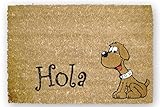 Felpudo "coco floqueado" (perro hola)