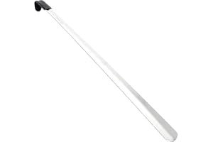 XTRACARE 80 cm Calzascarpe extra lungo acciaio inossidabile,Calzascarpe Lungo Metallo -Calzante Per Scarpe Lungo Per Anziani Uomini Donne Bambini,Shoe Horn con Manico in Pelle