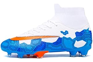WOWEI Chaussures de Football Crampons Homme Professionnel Spike Athlétisme Chaussure de Foot Antidérapant Athlétisme Entrainement pour Garçon Unisexes