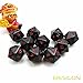 Produktbild Reihe 10 Schwarz Polygonal Würfel Spielwürfel Würfeln W20, Schwarz 20 Seiten Polyedrische Dice Mit Roten Zahlen 10 Stücke