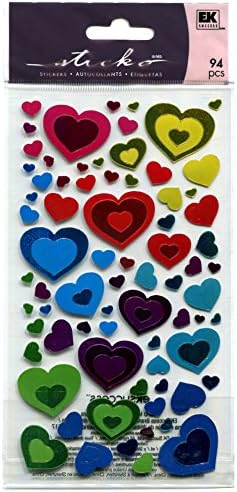 Stickopotamus Stickers Metallic Hearts