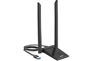 DIFCUL Wifi Dongle,AX1800 Wi-Fi 6 USB 3.0 Wireless Adapter,Dual Band 5GHz/2.4GHz Network USB Wifi Adapter,Dual 5dBi Antennas for PC Desktop Laptop, Low- Latency Gaming, Supports Windows 10/11