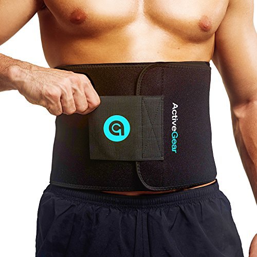 ActiveGear Waist Trimmer Fitnessgürtel Bauchgürtel zur Fettverbrennung - Taillentrimmer für Männer und Frauen - Schwitzgürtel zum abnehmen