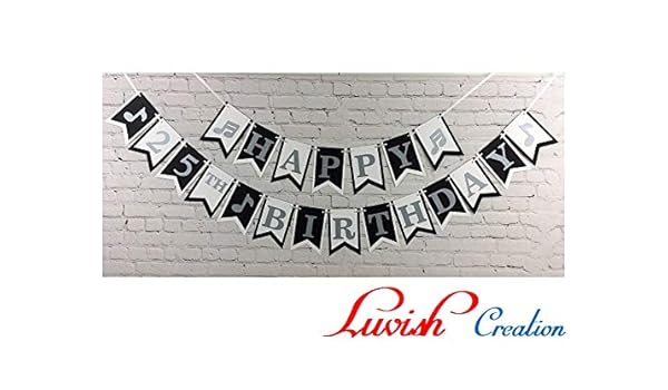 Luvish Creation Music Theme Happy Birthday Banner With Age Hbd