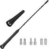 GeekerChip Antena Coche Universal, FM Dab Antena Radio 6.5cm + 23cm con 3 Adaptadores Diferentes (M4.0/M5.0/M6.0.),con Fuerte