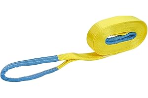 Autobest Sangle de Traction 6 tonnes - 10m x 50mm - Sangle de remorquage - légère - Extensible - Sangle de Traction 4x4-2 Boucles