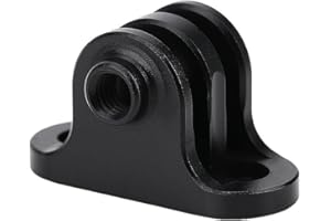 Keenso Adaptador de Montaje en computadora de Bicicleta Cámara de Manillar de Bicicleta Soporte de Metal Adaptador de cámara Accesorio de Bicicleta para Garmin Bryton Gopro(Negro)