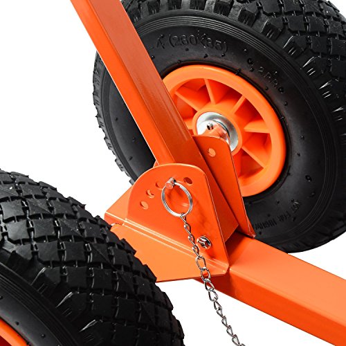 Ohuhu® Schneeschieber einstellbar Rad-schneeschaufel schwerlast mit 2 extra große Räder, 5 Stufen höhenverstellbar - 4